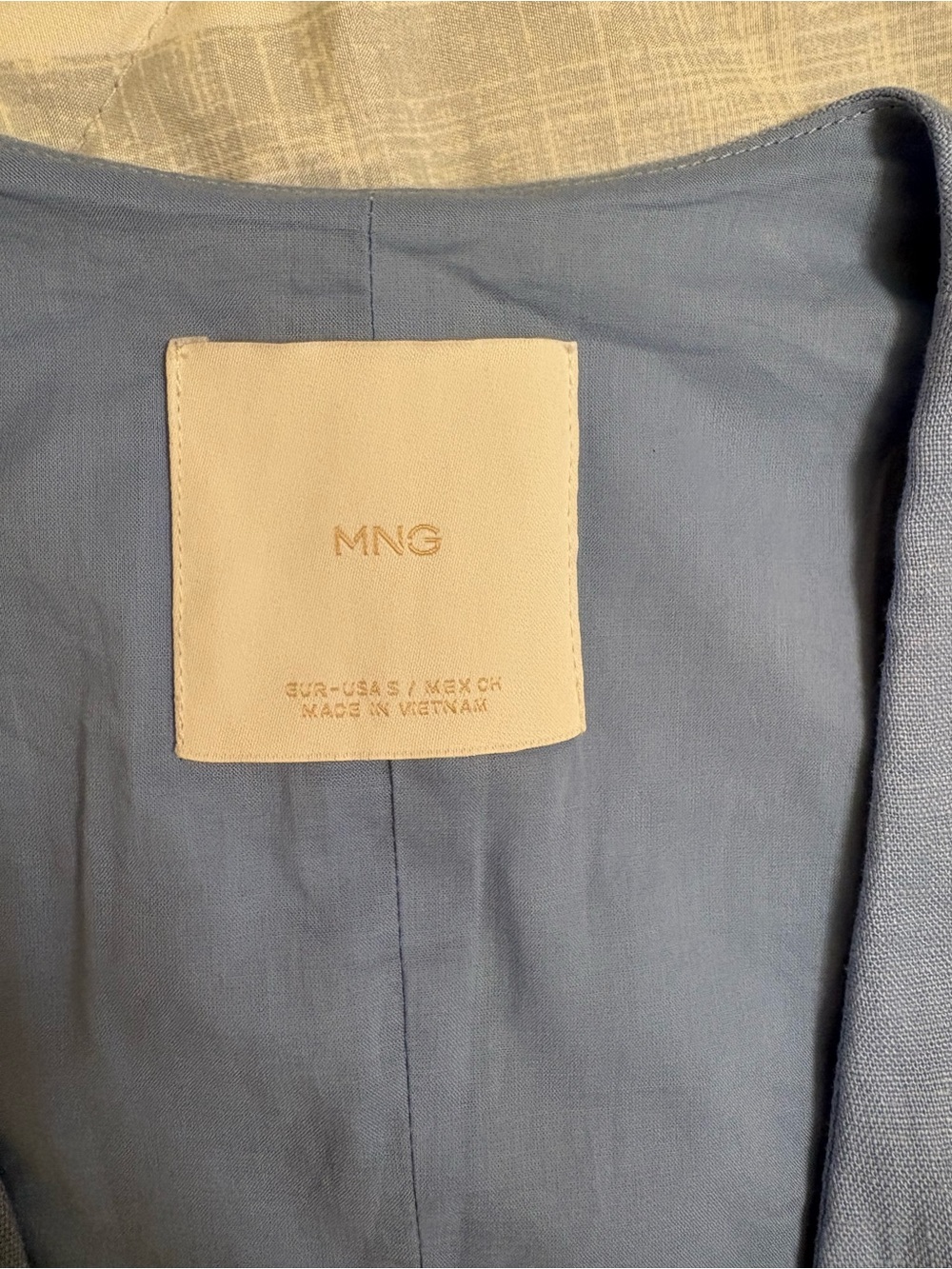 Mango Light Blue Button-Front Vest - Picture 4 of 4